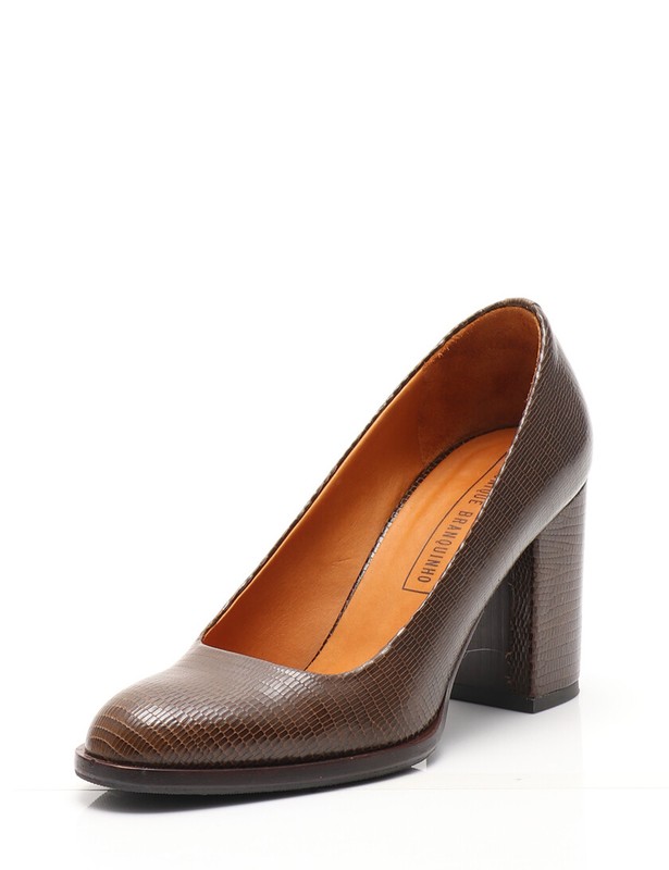 brown crocodile pumps